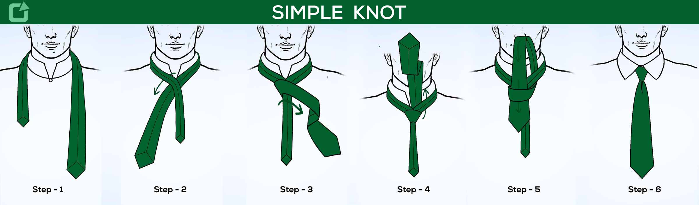 Simple tie knot (Oriental Knot)