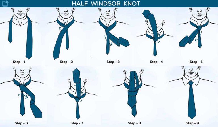 How to tie a tie half windsor knot step by step with picture