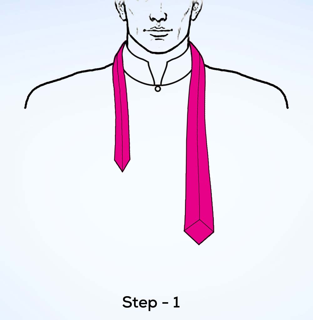 Pratt knot step 1