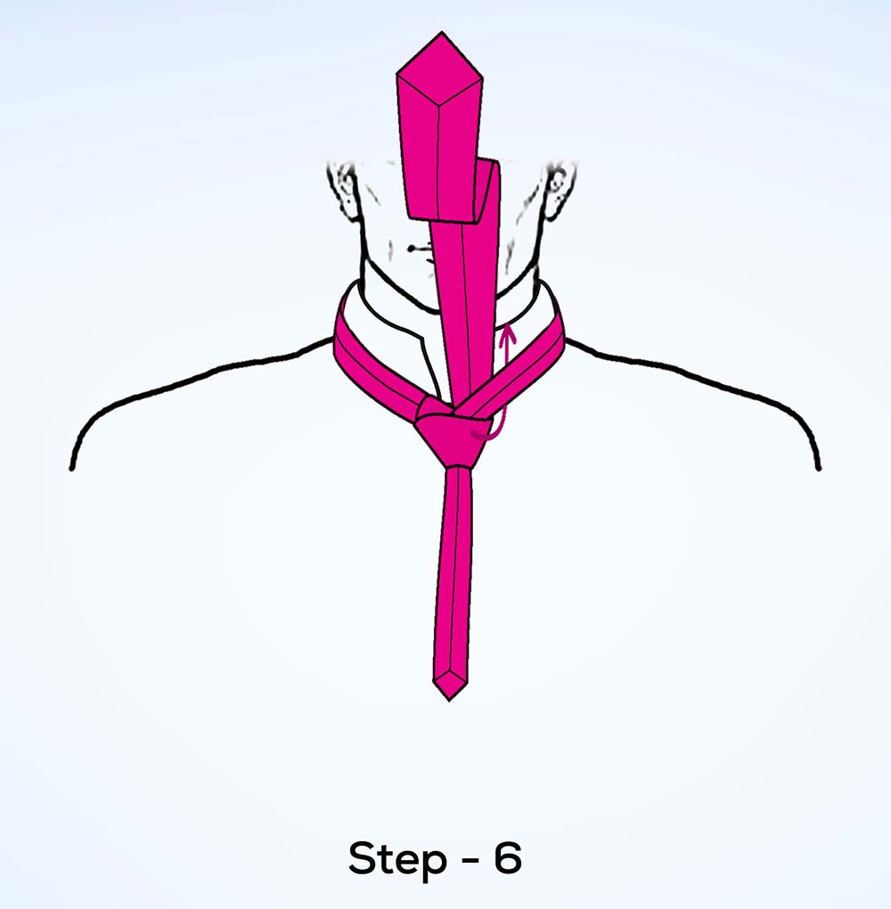 pratt knot step 6