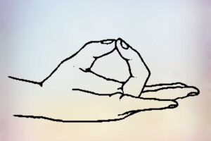 Prithvi Mudra: A hand gesture that balances the earth element, promotes stability, strengthens bones, and enhances meditation