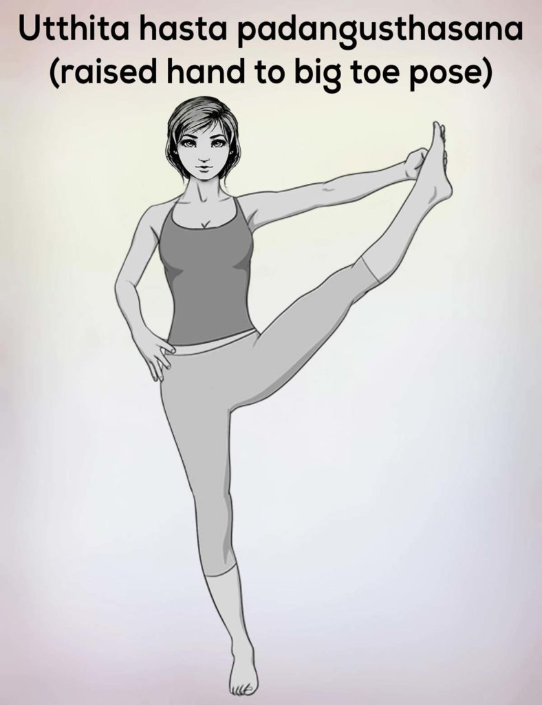 Utthita hasta padangusthasana (Extended Hand to Big Toe Pose):