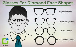 Glasses for diamond face shapes
