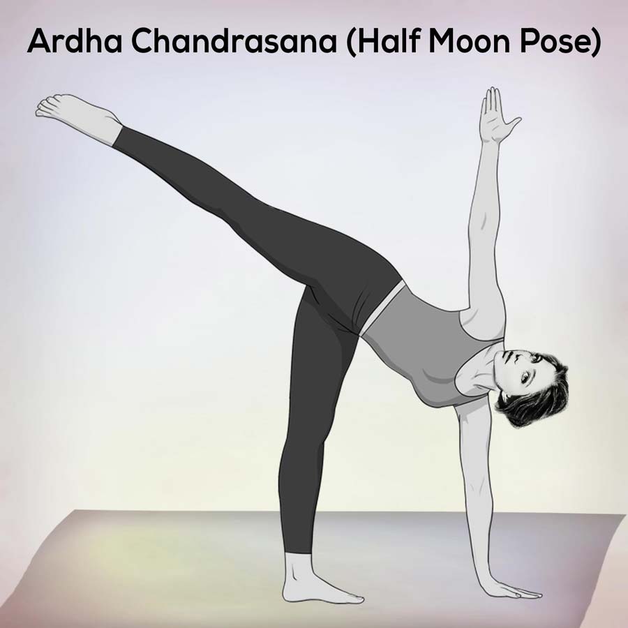 Ardha Chandrasana Steps, Benefits, Precautions- nexoye