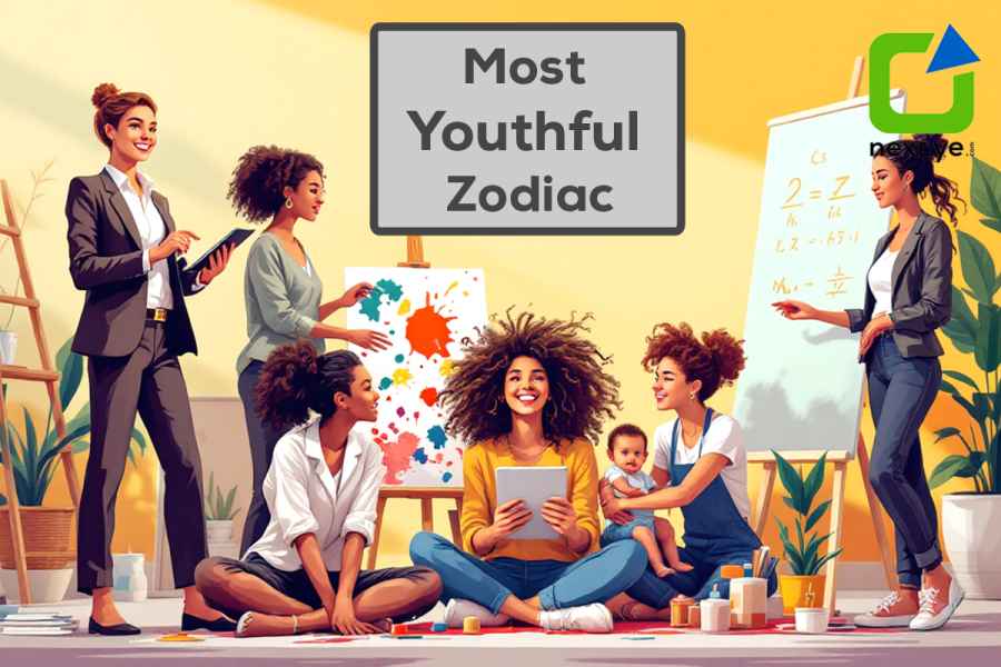 Astrological signs representing youthful energy and timeless charm