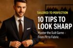Well-dressed man in tailored suit adjusting jacket — expert tailoring tips for men to get suited
