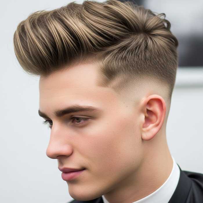 Keep it Casual with a Textured Quiff and Mid Fade