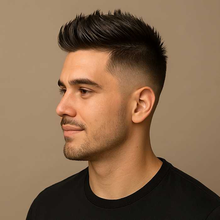 Faux Hawk and Mid Fade Hair Style