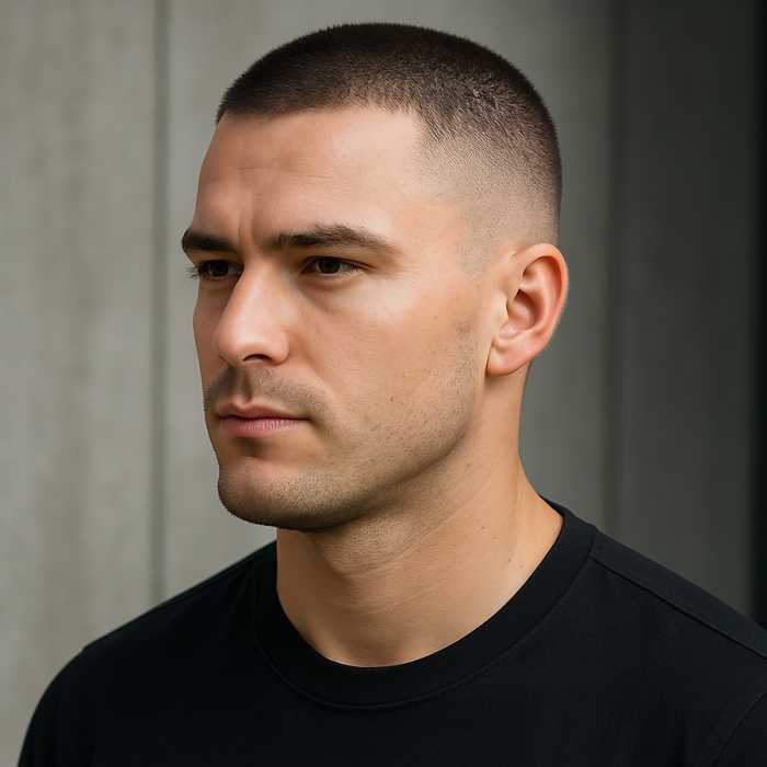 Keep it Simple with a Buzz Cut and Low Fade