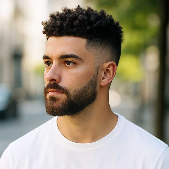 Mens fade haircuts Mid Skin
