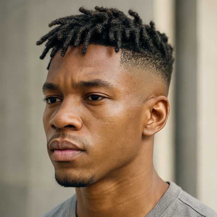 Embrace Your Roots with a High Fade and Short Dreads