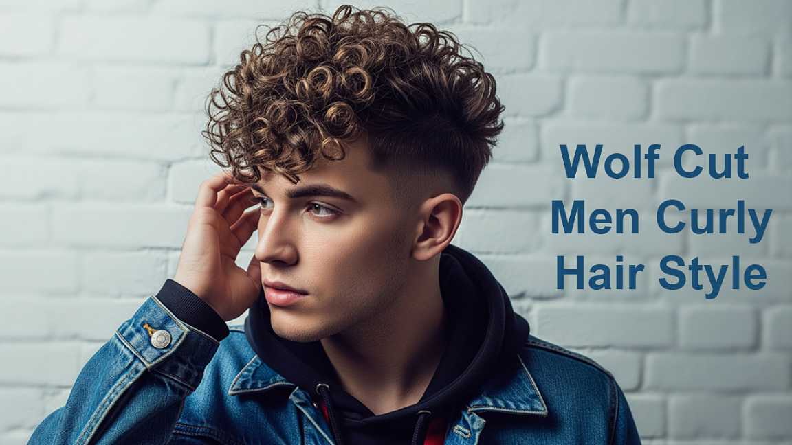 Men with natural curls can embrace the wolf cut to add structure while highlighting their natural texture.