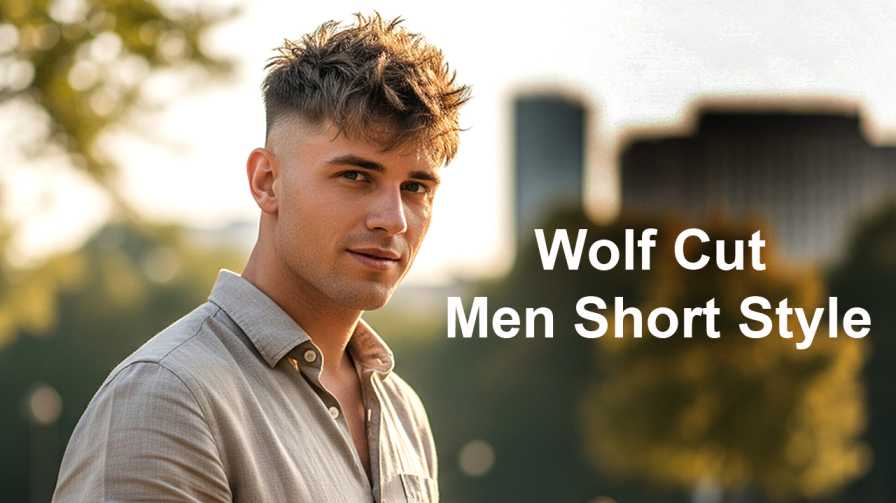 Wolf Cut Men Short