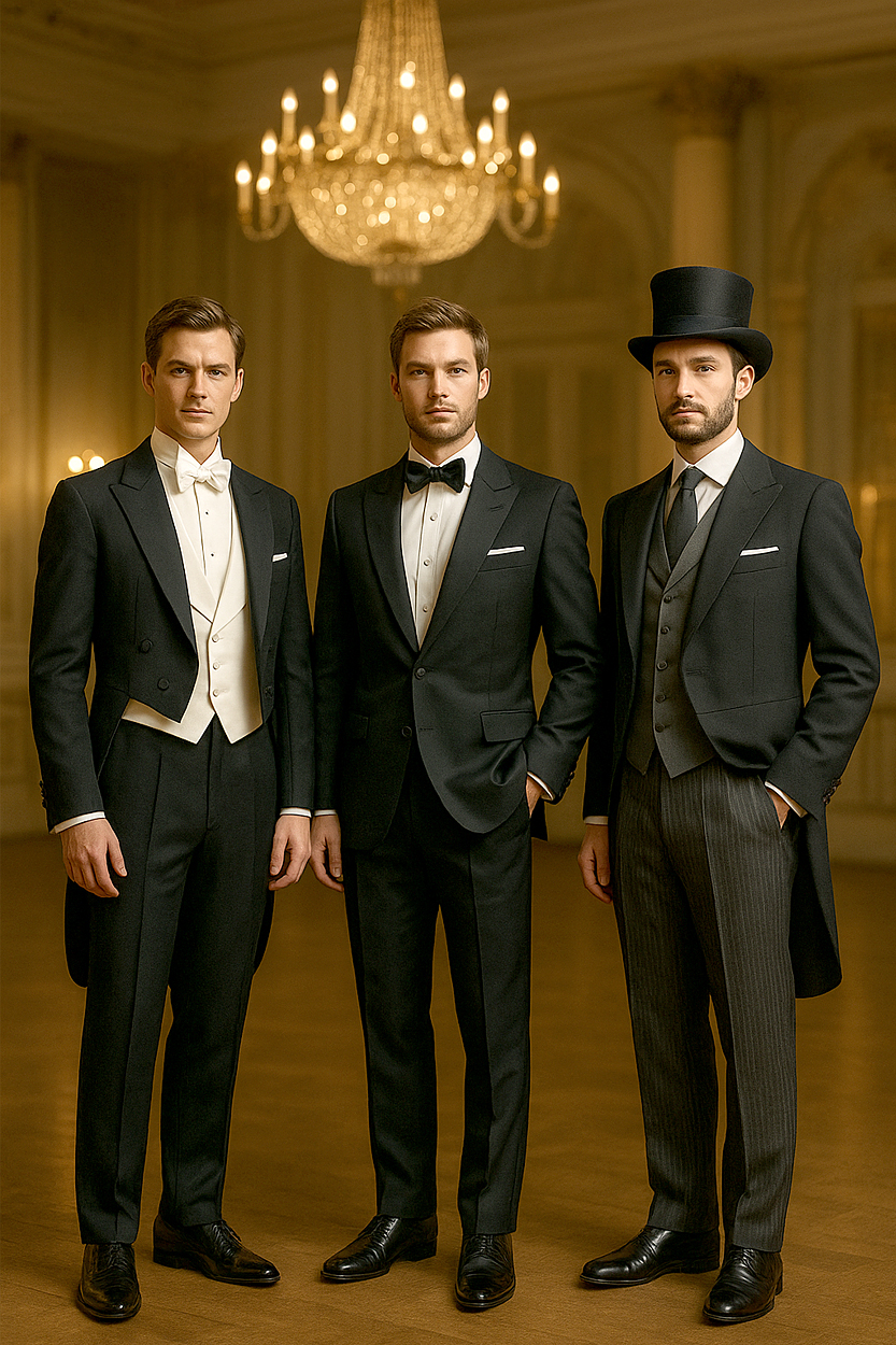 Formal dress code White Tie Black Tie Morning Dress White Tie