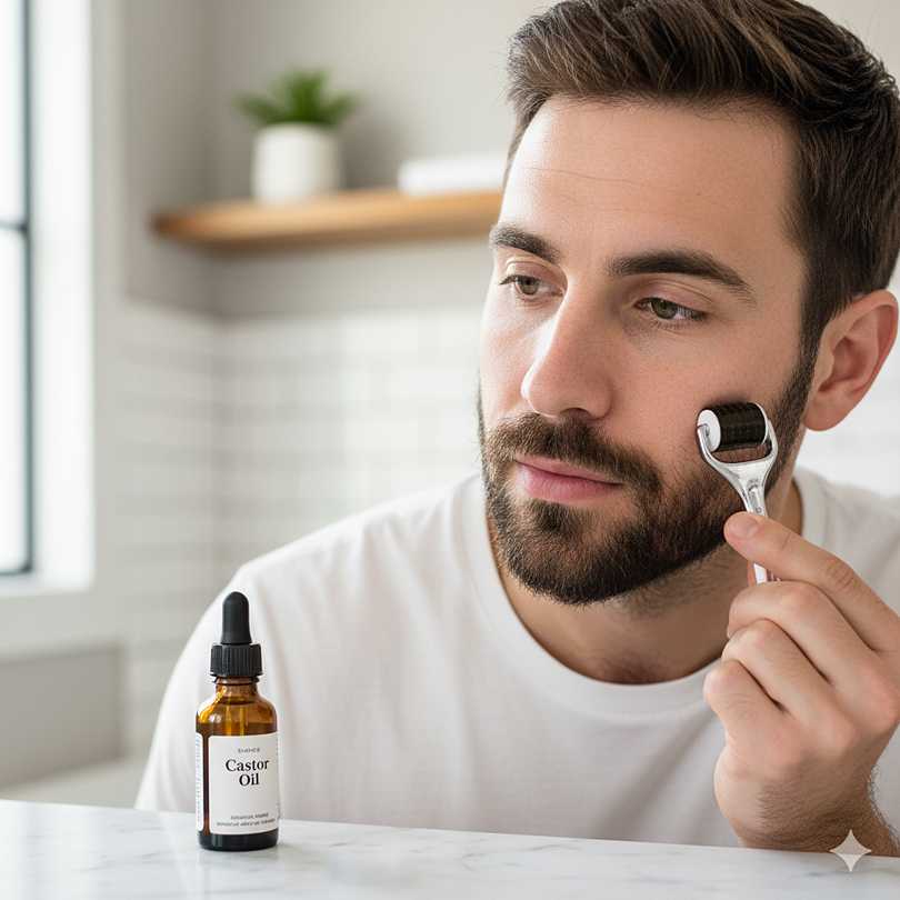 Beard Care with Derma Roller – Gentle Beard Stimulation with Natural Oils