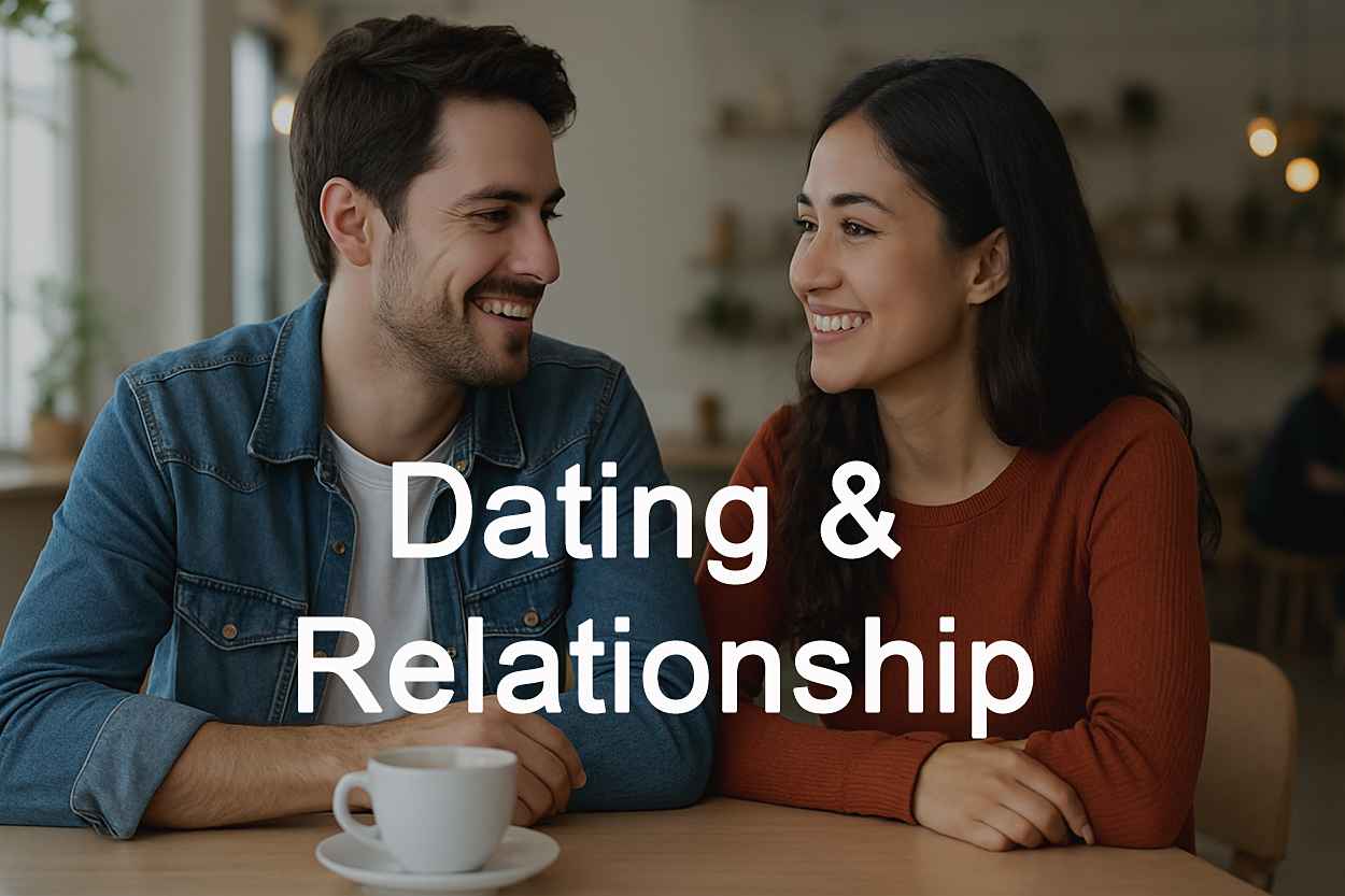 A young couple walking together and smiling outdoors, symbolizing modern dating and healthy relationships for men.