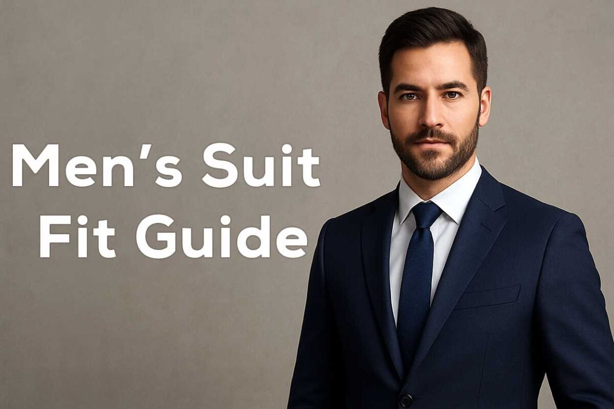 Men’s suit fit guide showing how a well-fitted suit should look.