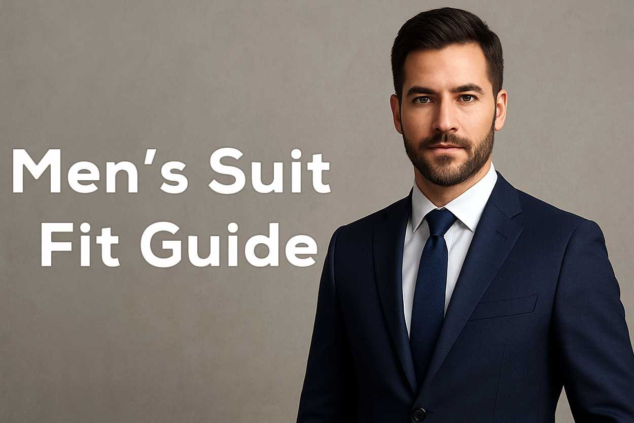 Men’s suit fit guide showing how a well-fitted suit should look.