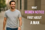 Confident man with clean grooming and relaxed posture walking outdoors, showing the cues women notice first about men.