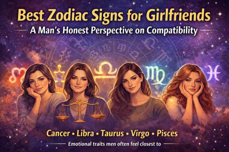 Best zodiac signs for girlfriends from a man’s perspective showing Cancer, Libra, Taurus, Virgo, and Pisces