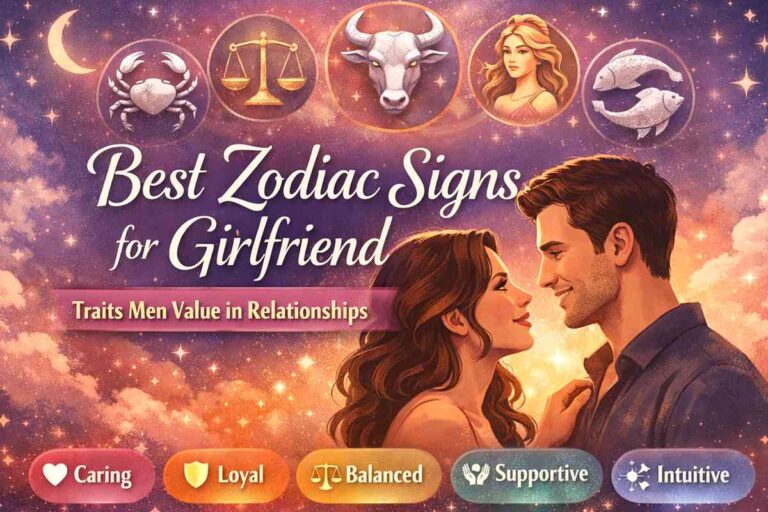 Best zodiac signs for girlfriend compatibility showing caring, loyal, balanced, supportive, and intuitive relationship traits