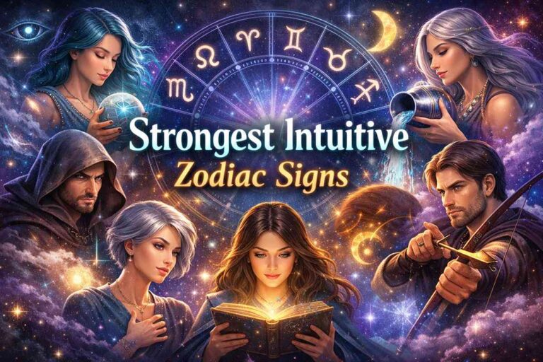 llustration showing zodiac signs with the strongest intuition and emotional awareness in astrology