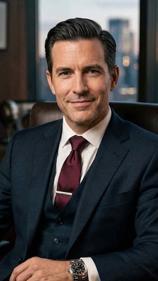 Classic comb over hairstyle for professional men