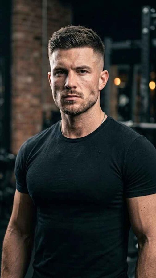 High fade haircut with textured top hairstyle