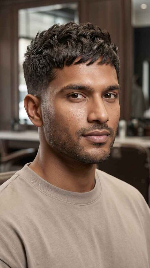 Modern textured crop hairstyle for men