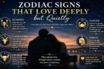 Zodiac signs that love deeply but quietly showing Scorpio, Cancer, Capricorn, Virgo, and Taurus as emotionally reserved personalities