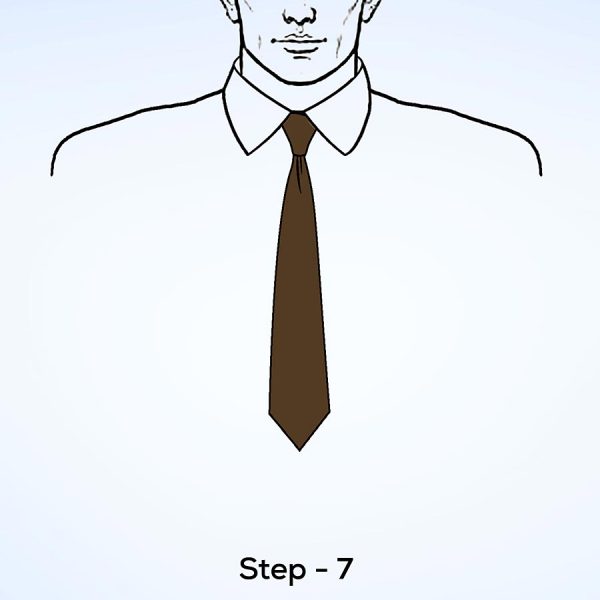 Four in hand knot step 7