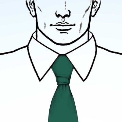 Step-by-step guide to tying a Van Wijk knot for a tall and stylish look.